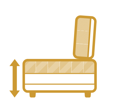Схема высоты сидения дивана
