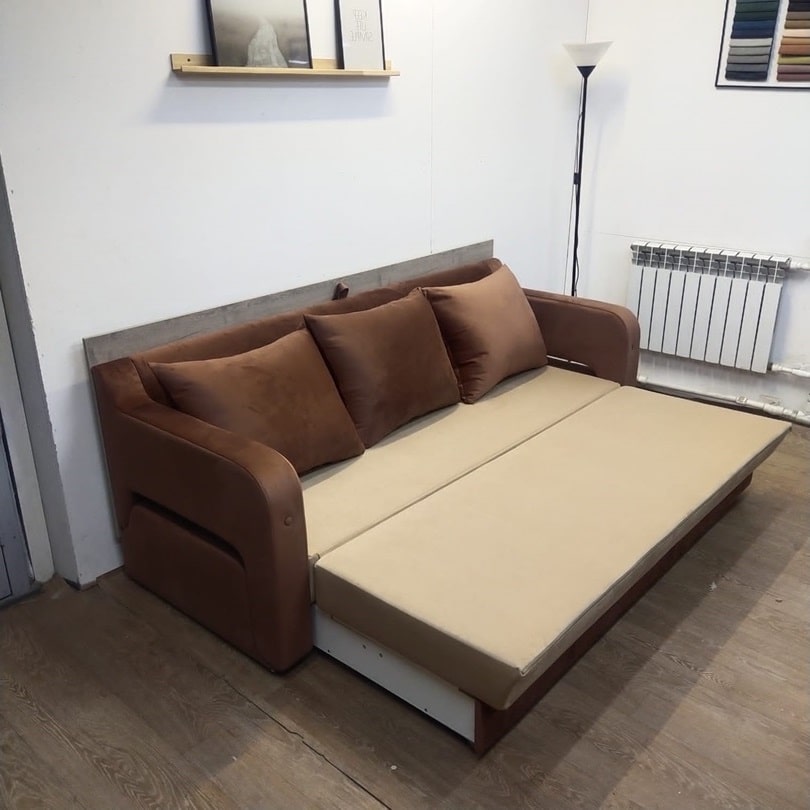 Фото спального места трехместного дивана Смарт 3 в коричневом цвете Спальное место трехместного дивана Смарт 3 в коричневом цвете