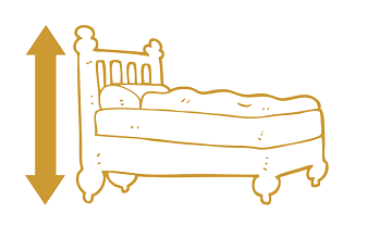 Обозначение высоты спинки двуспальной кровати