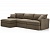 Фото серого углового дивана еврокнижка Марсия с оттоманкой