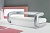 Дизайнерский диван кровать, фото с красными подлокотниками