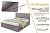 Фото двуспальной кровати Фельден в искусственной замше с матрасом и постельным бельем