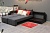 Серый угловой диван трансформер Берн Нео Космо, фото в положении с двумя односпальными кроватями