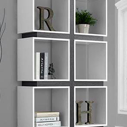 Декоративные полки в кубической форме для книг и хранения вещей