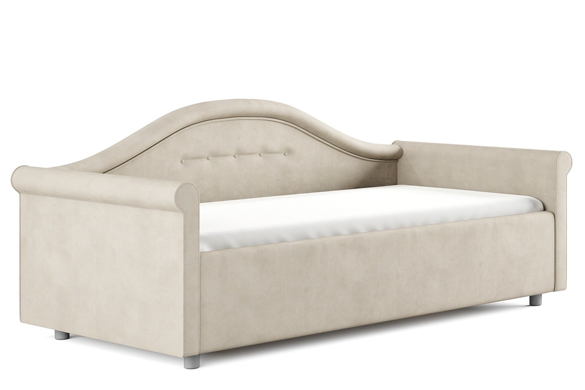 Детская спальная кровать с матрасом и подъёмным механизмом Мария в велюре