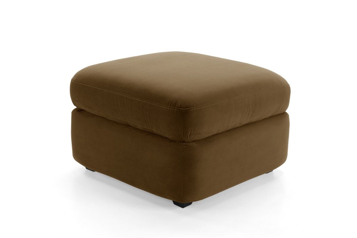 Пуфик в прихожую Стелф  с ящиком для хранения в коричневом велюре