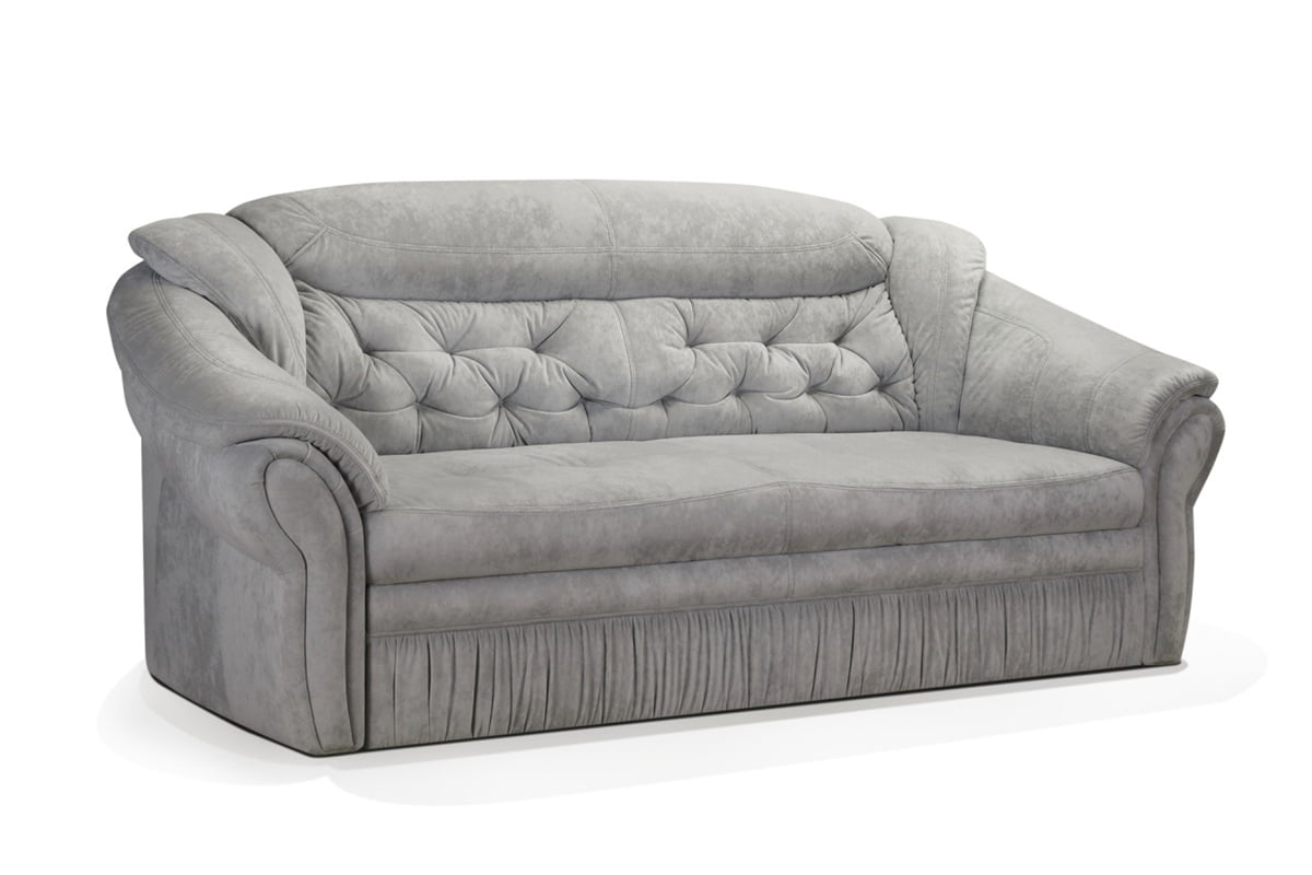 Серый выкатной диван кровать Ришелье, обивка велюр