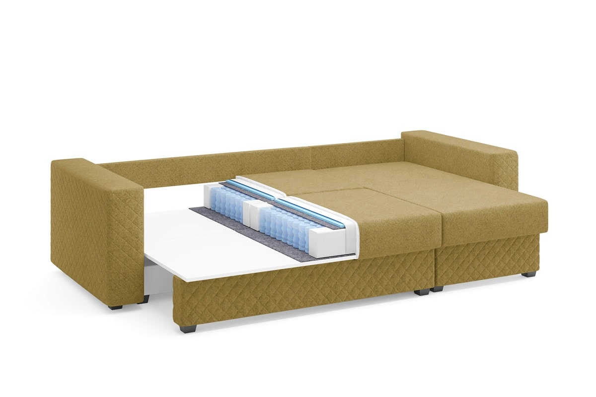 Угловой диван Денвер с независимым пружинным блоком — фото спального места