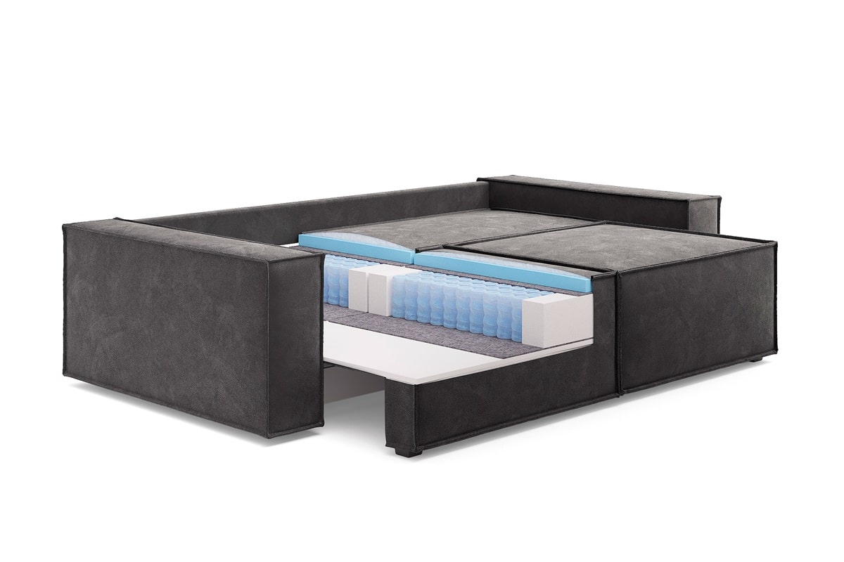 Спальное место дивана Лофт с ортопедическим матрасом на независимом пружинном блоке