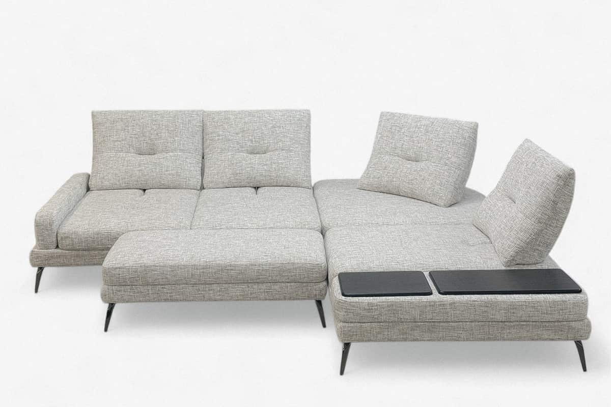 Большой угловой модульный диван Нео с пуфом