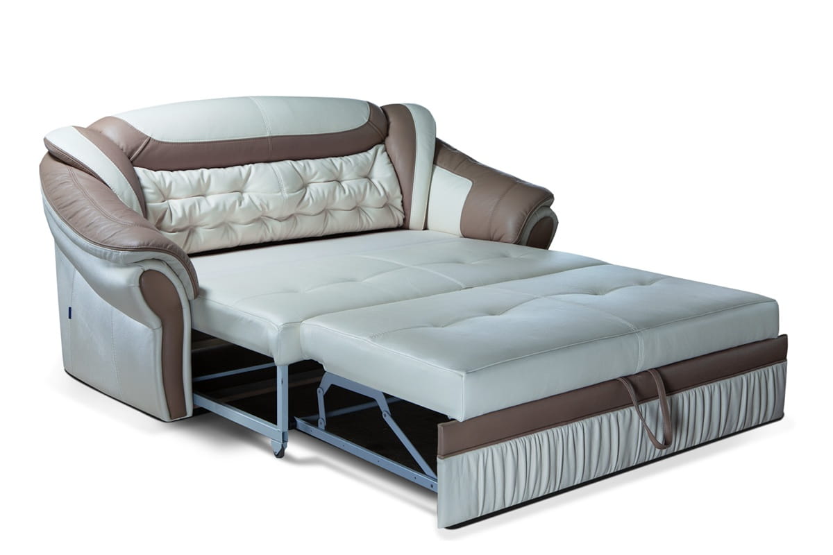 Кожаный раскладной диван Решилье 2, фото спального места