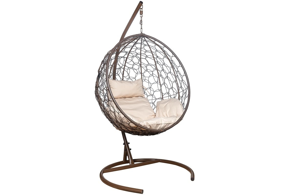 Подвесное кресло Лесет Луна с подушкой бежевого цвета