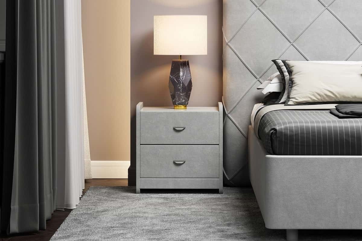 Интерьер спальни с прикроватной тумбой Сонум Люкс 2