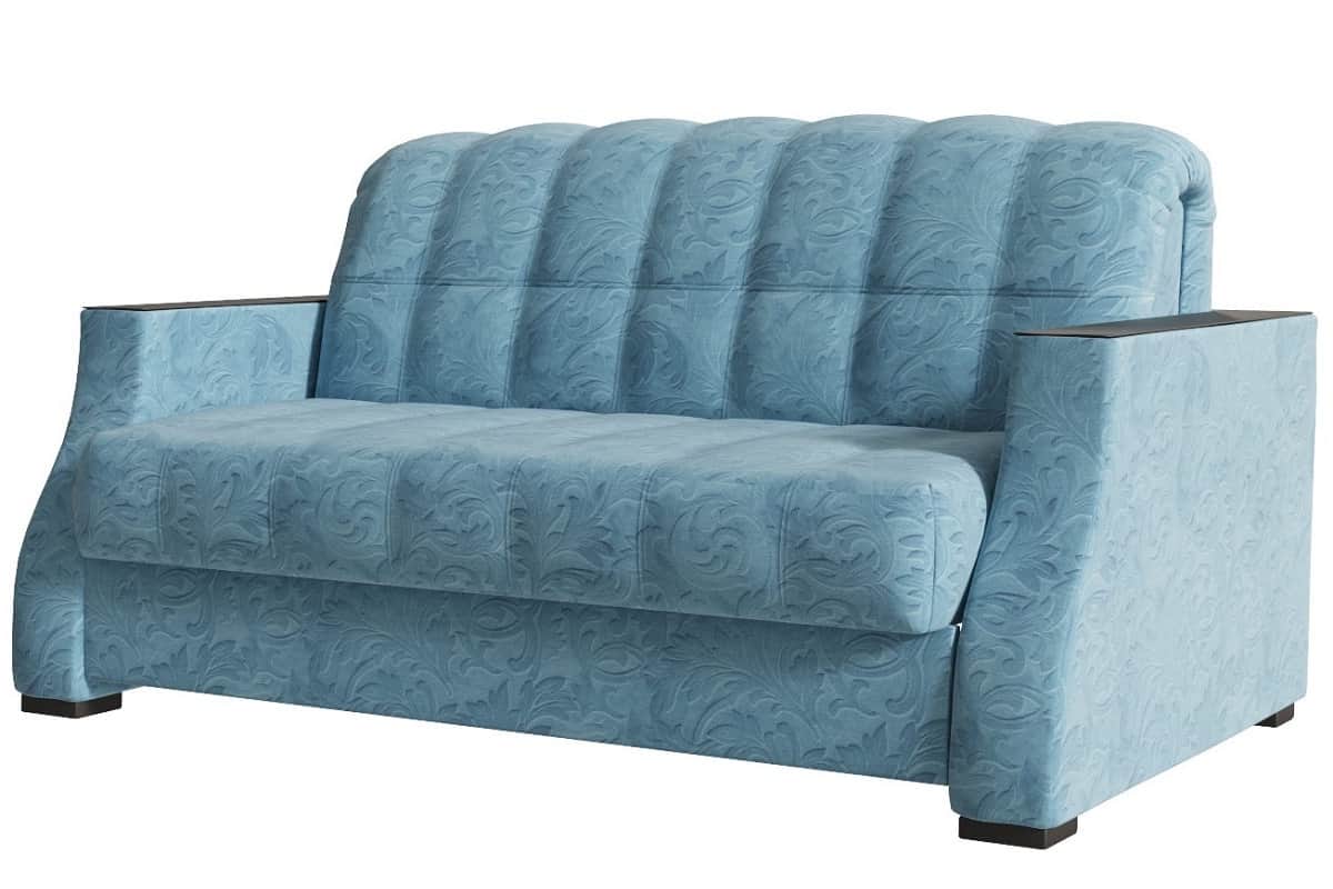 Фото голубого дивана Аделетта с механизмом аккордеон