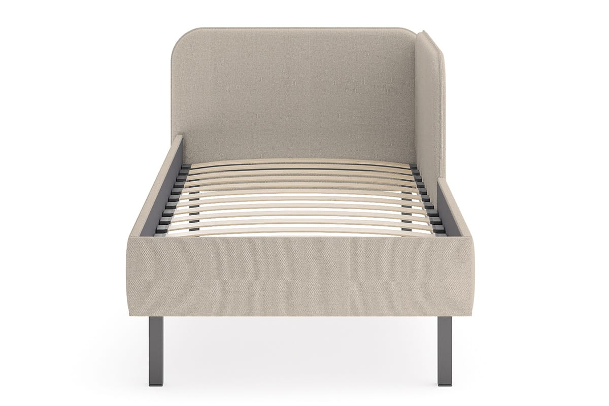 Металлическое основание и настил из берёзовых ламелей односпальной кровати Юлия