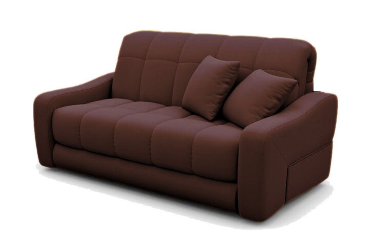 Диван аккордеон Корал 155 в коричневом велюре — купить в Москве и Санкт-Петербурге с быстрой доставкой