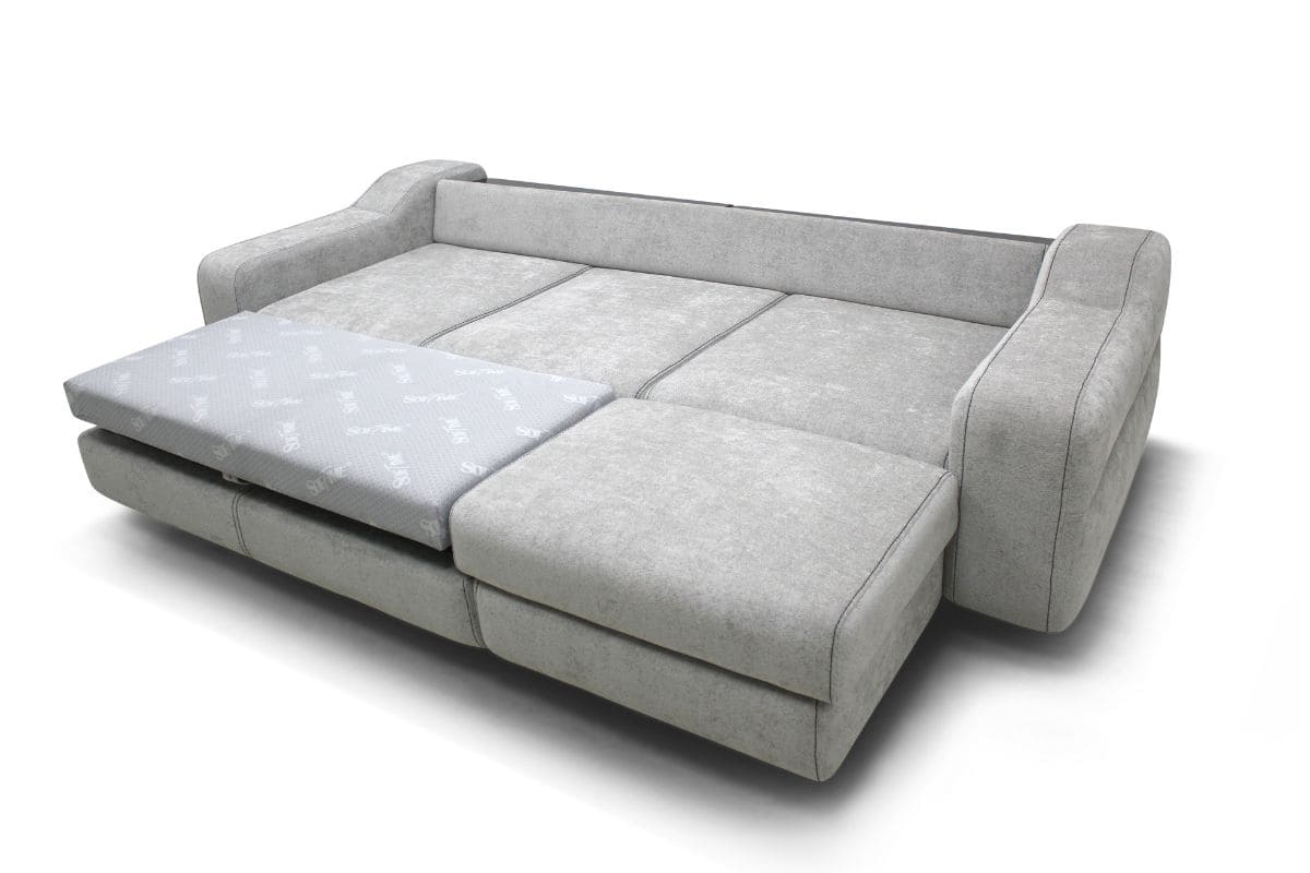 Угловой диван кровать Марко с широкими подлокотниками — фото спального места