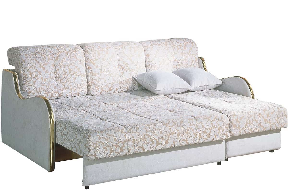 Фото спального места углового дивана еврокнижка Ваниль