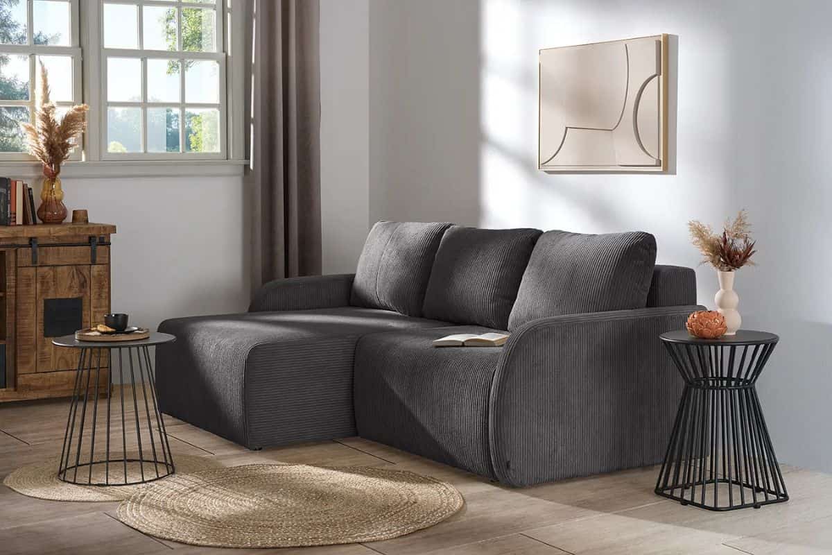 Диван угловой в гостиную Руби со спальным местом и ящиком