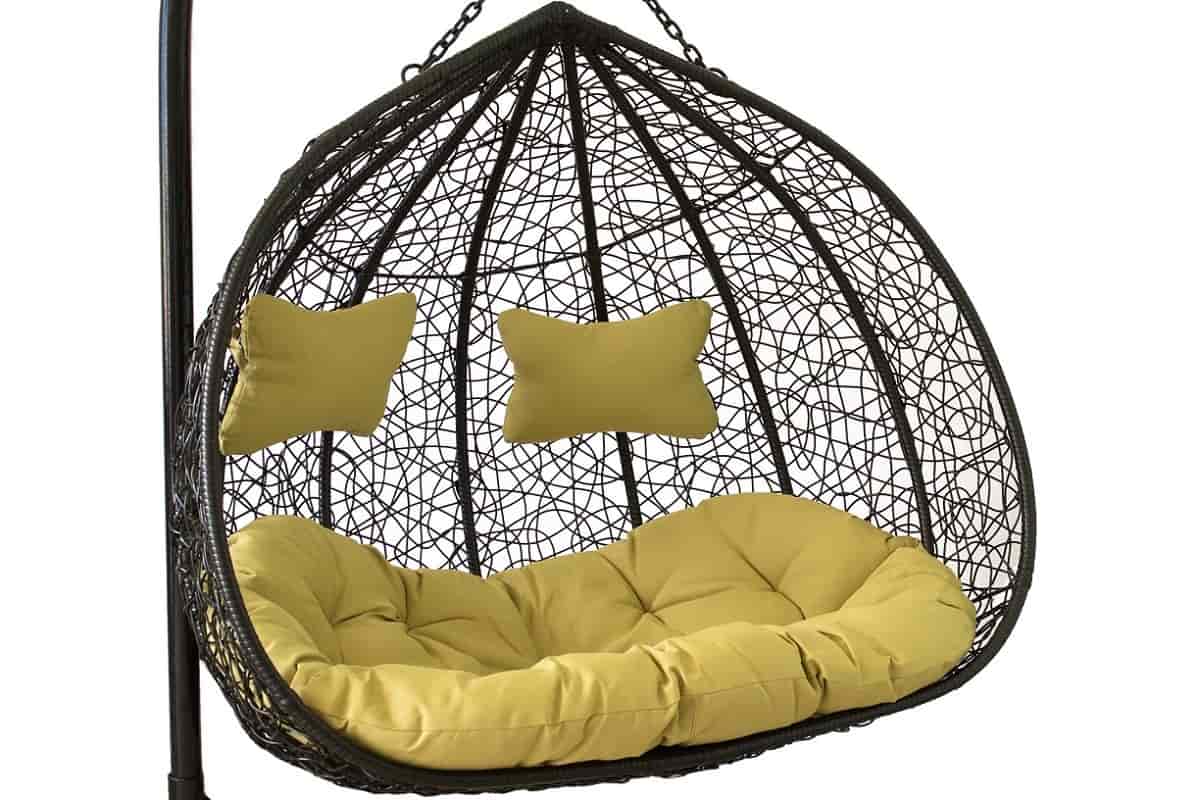 Фото чаши-сидения с матрасом и подушками двухместного подвесного кресла Твинс Лесет