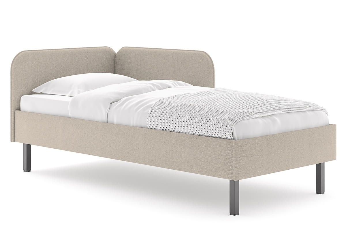 Односпальная кровать Юлия на высоких ножках с матрасом и постельным бельём