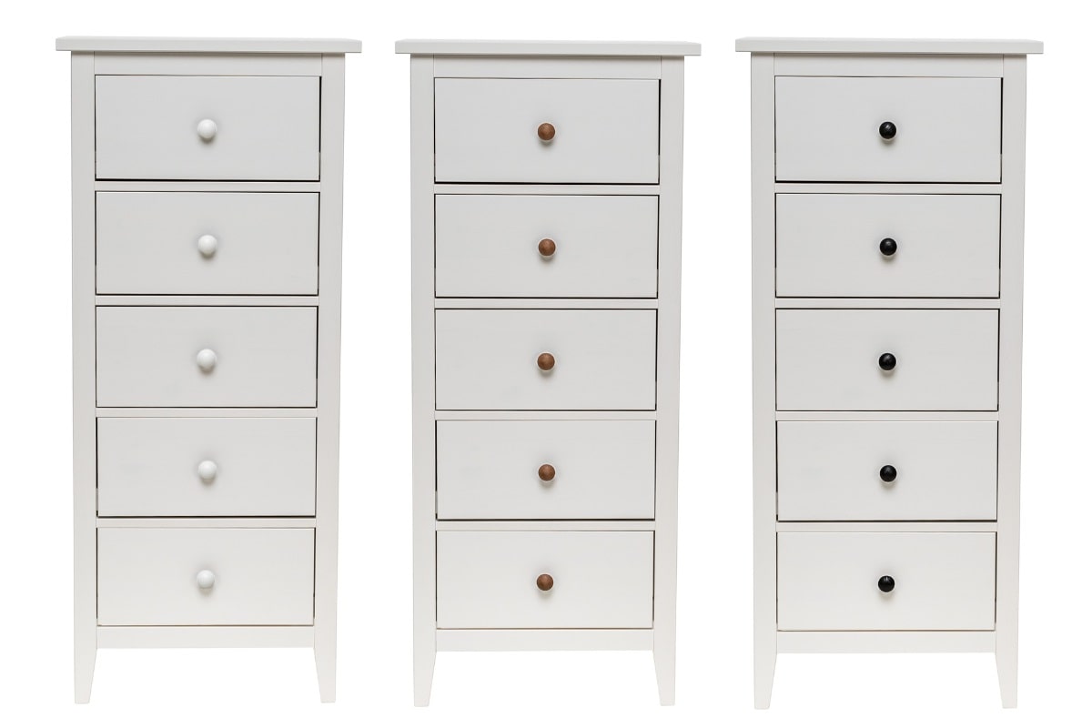 Комод Мира Вайт с пятью ящиками для хранения