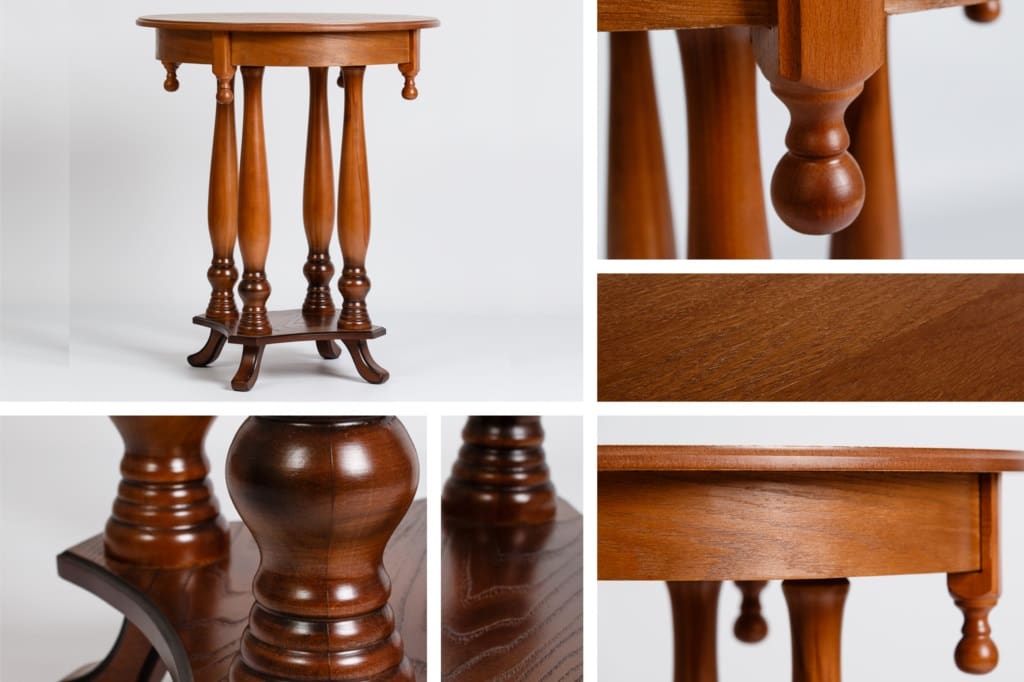 Декоративные элементы журнального столика Грация с круглой столешницей для гостиных комнат