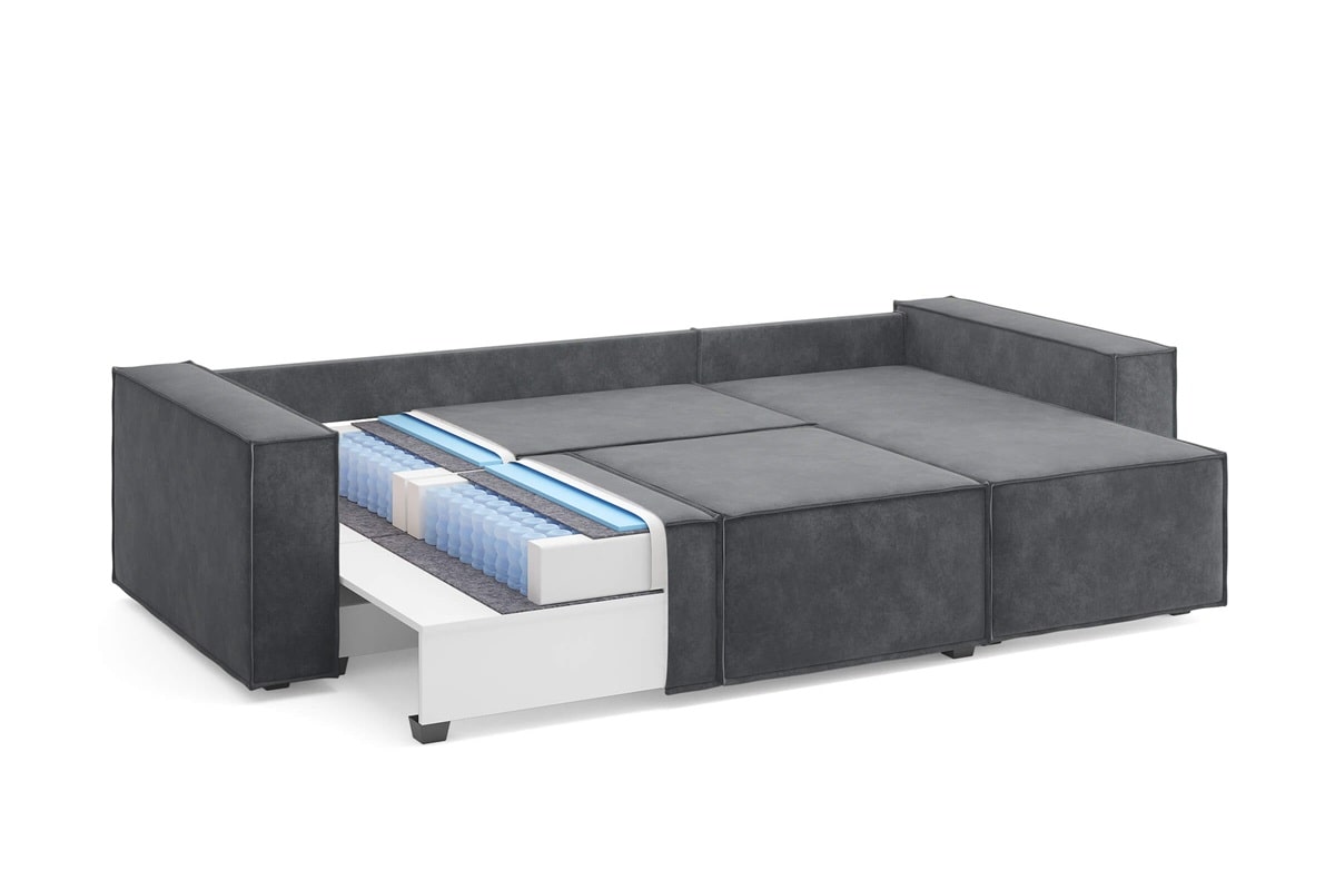 Угловой диван-кровать Лофт с независимым пружинным блоком и кокосовой койрой