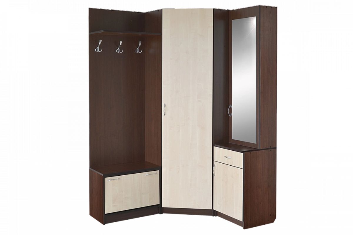 Угловая прихожая Агата со шкафом с вешалками и обувницей — купить в Москве с доставкой по России