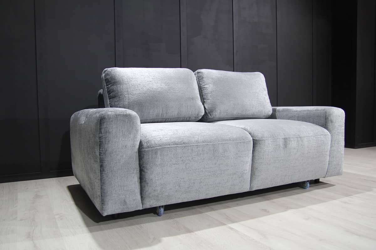 Модульный прямой диван Бостон в Стиле Лофт размер S в сером шенилле