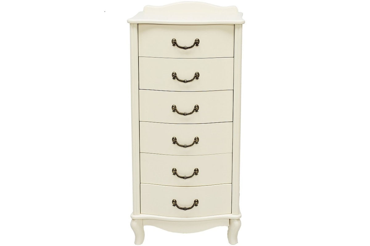 Узкий комод с шестью ящиками Джульета в декоре Дуб Шампань