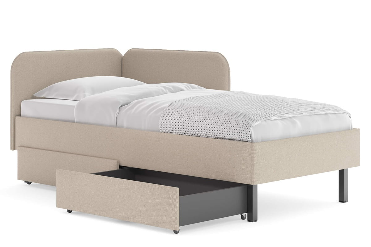 Дополнительные выкатные ящики односпальной кровати Юлия