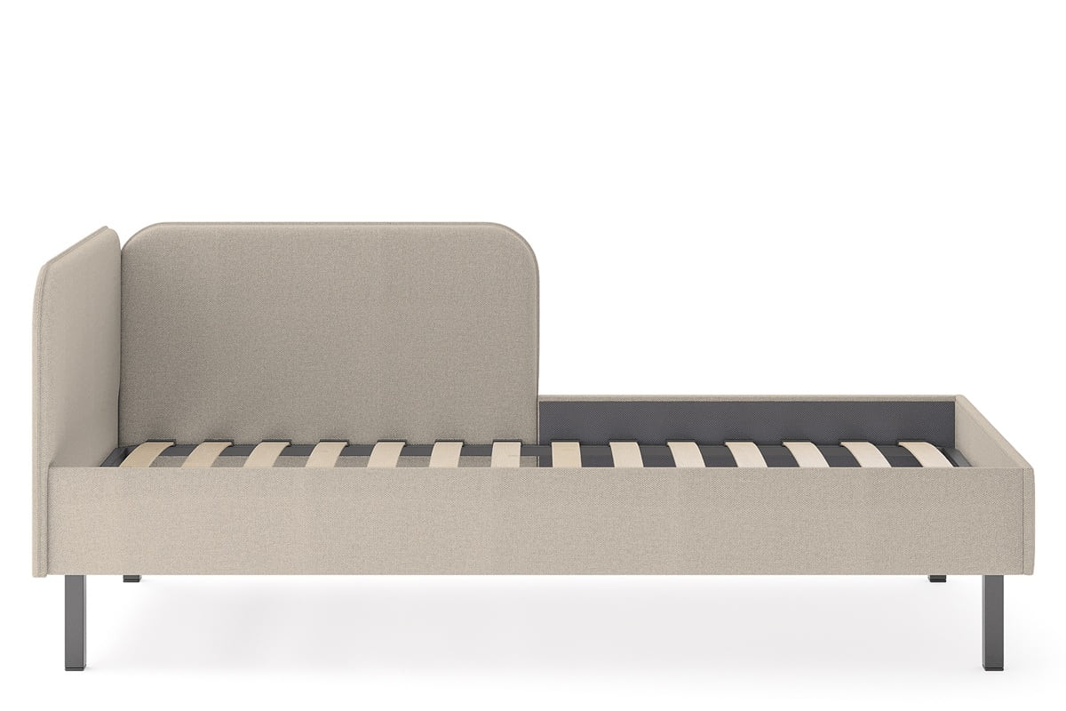 Односпальная кровать Юлия на высоких металлических ножках в Скандинавском дизайне