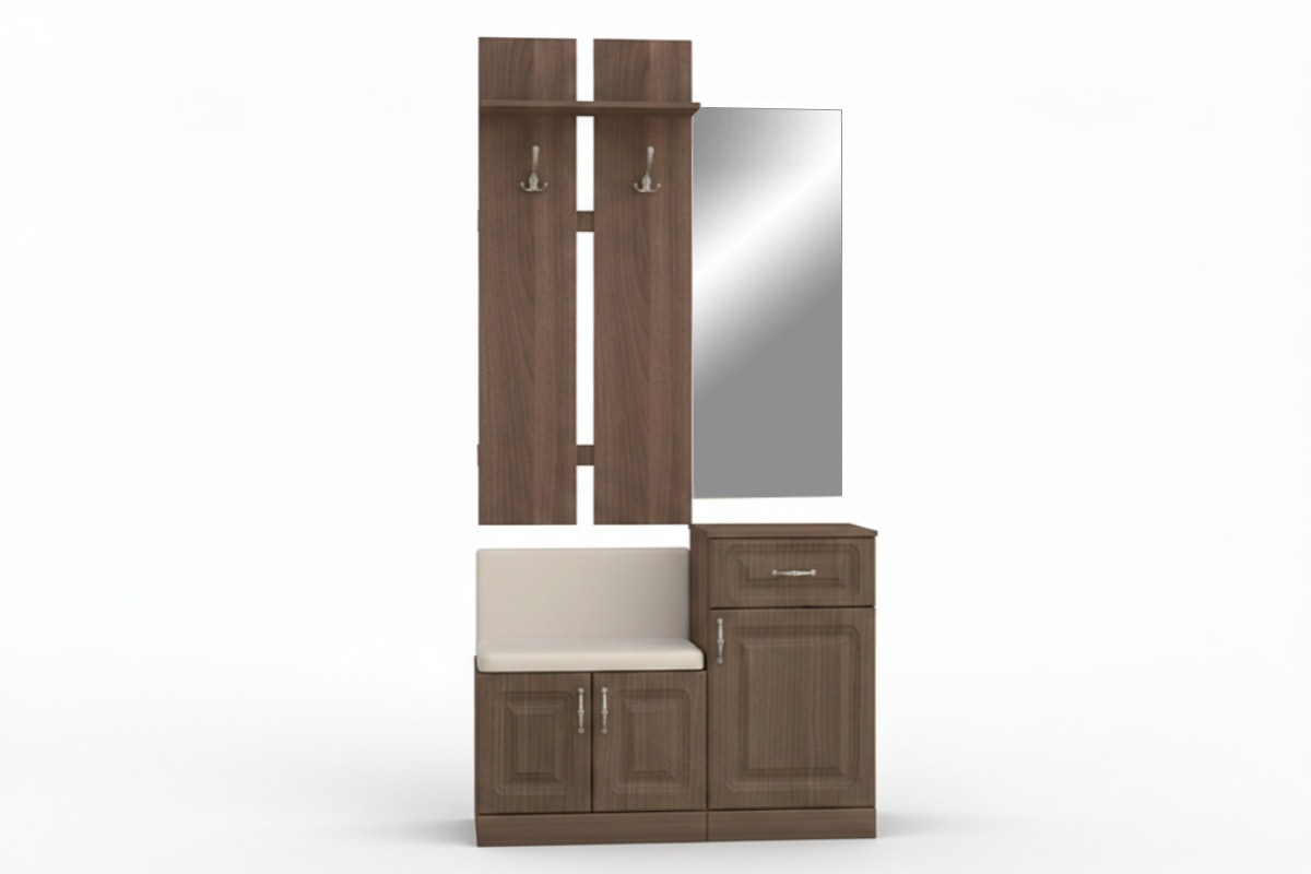 Маленькая прихожая Ждана на 2 вешалки с обувницей и зеркалом — купить в Москве с доставкой по России