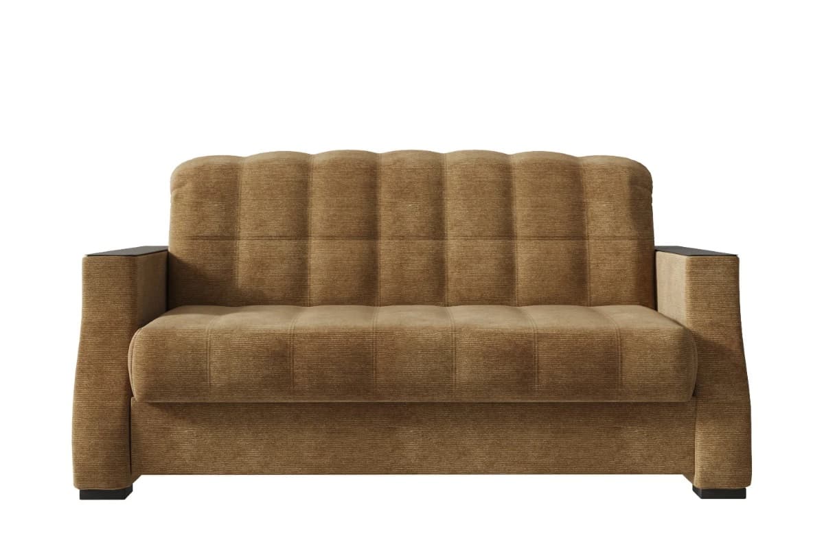 Коричневый диван аккордеон Аделетта со спальным местом