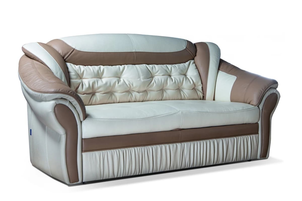 Кожаный дван Ришелье 2 со спальным местом 160, механизм раскладывания выкатной