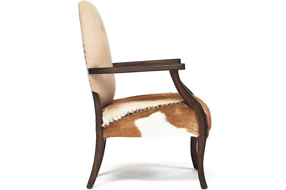 Кресло Virgine с подлокотниками и ножками из красного дерева