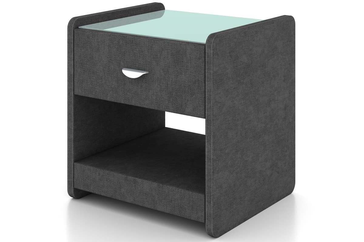 Фото прикроватной тумбы Сонум Люкс 1 серого цвета
