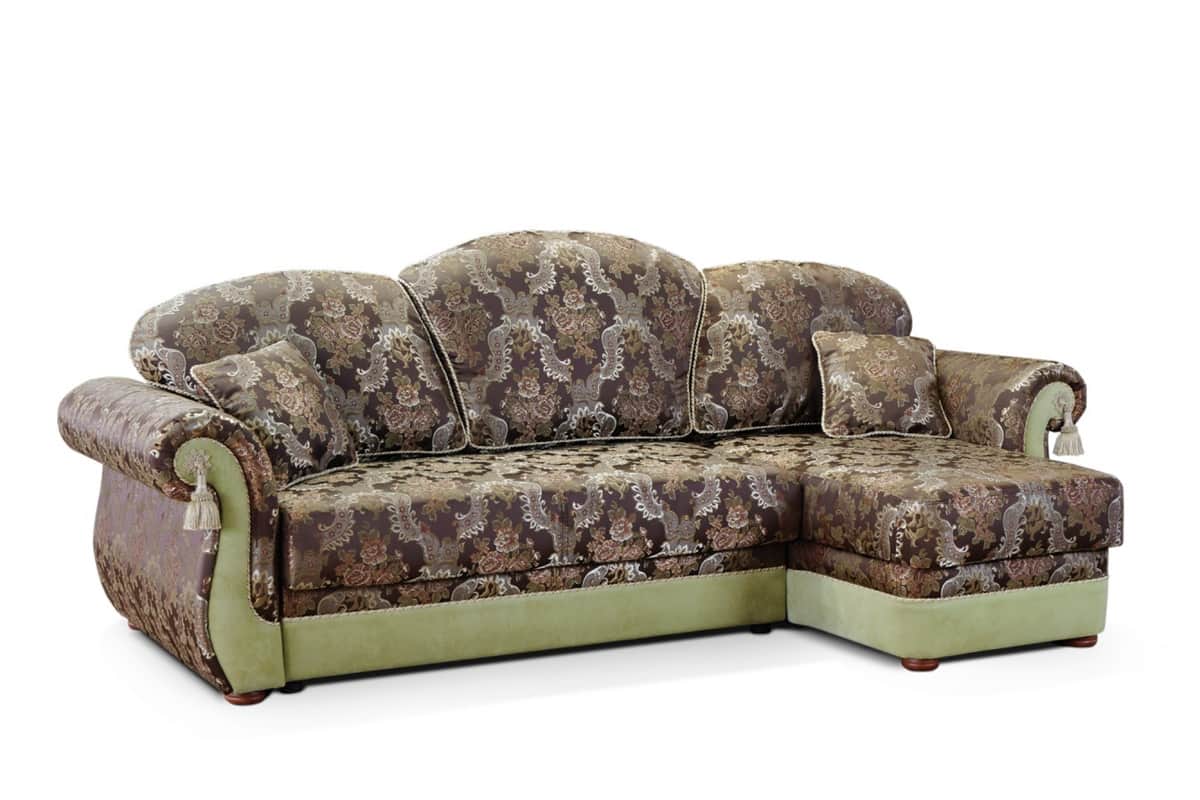 Угловой классический диван с ортопедическим матрасом