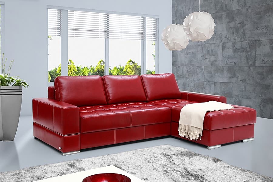 Угловой диван еврокнижка Матео в интерьере гостиной комнаты