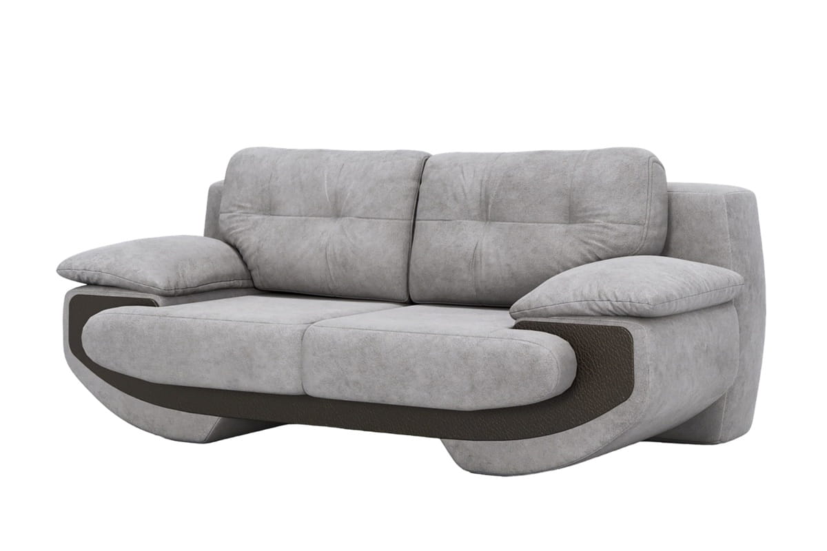 Диван кровать Болонья для гостиной а светло-сером велюре