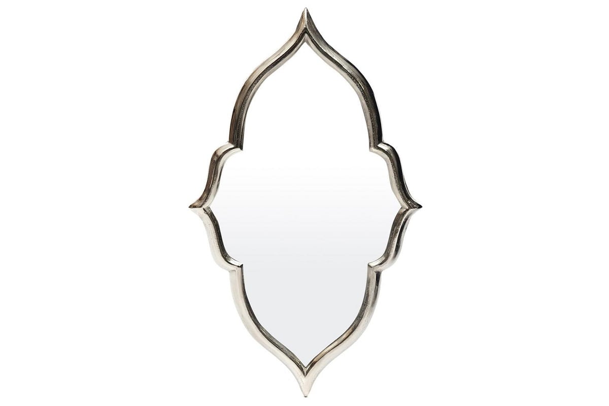 Большое настенное фигурное зеркало Secret De Maison Morocain 5112 в металлической раме с декором Никель