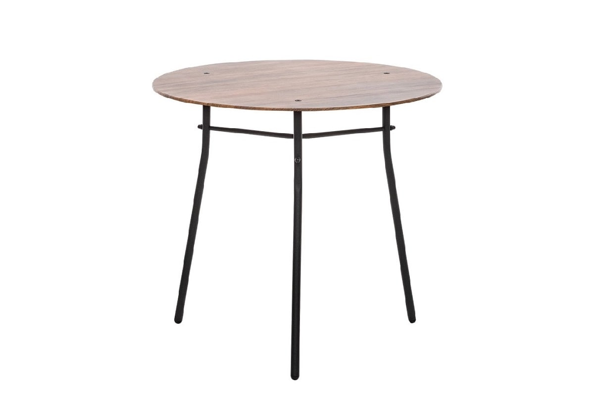 Журнальный столик Ники с круглой столешницей на трёх металлических ножках