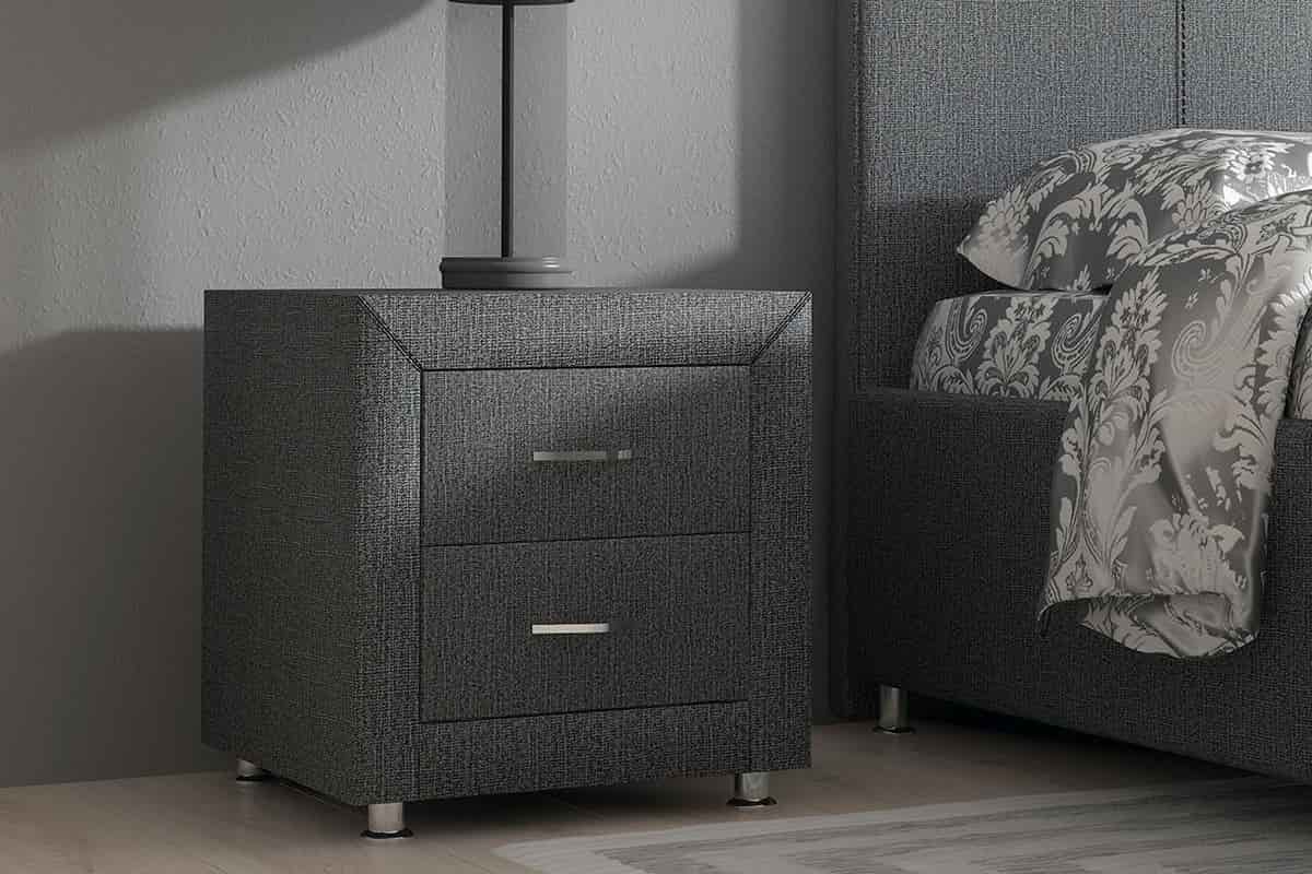 Фото серой прикроватной тумбы Сонум