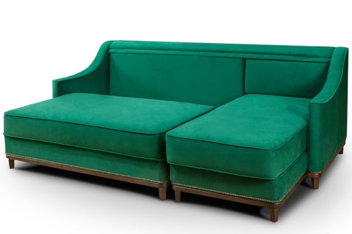 Угловой диван еврокнижка Новалис с оттоманкой