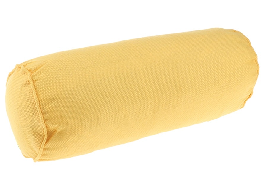 Фото цилиндрической подушки-валика желто-песочного цвета
