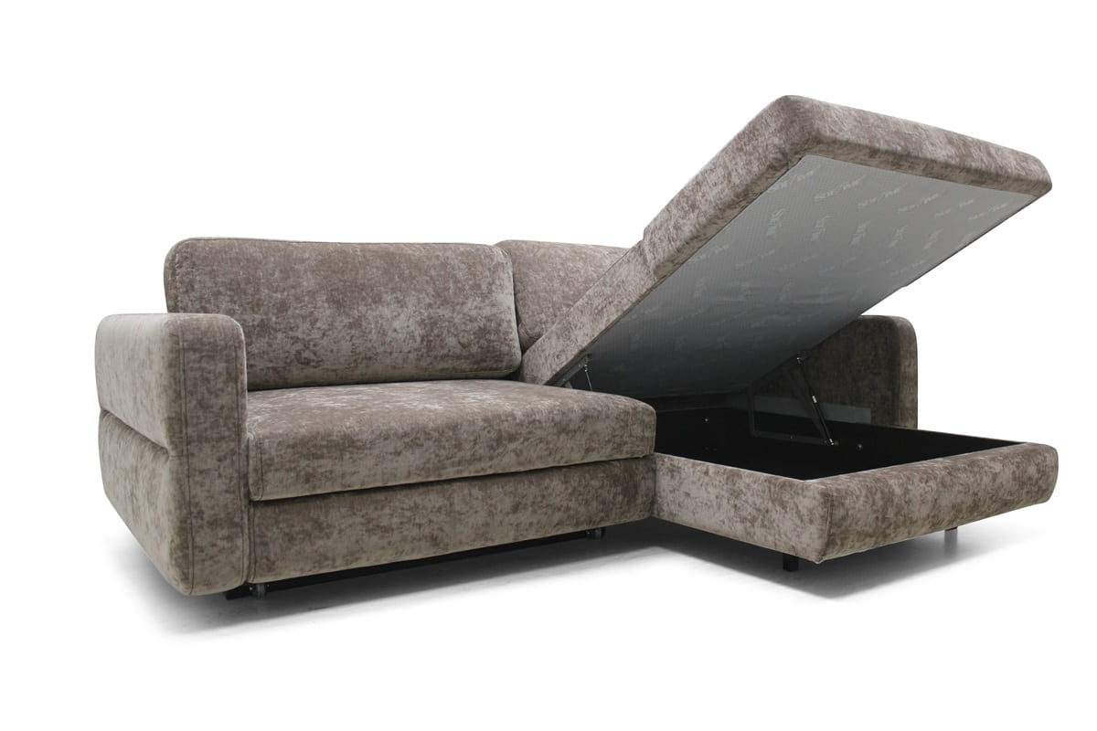 Большой бельевой ящик в угловом диване Марко с увеличенной оттоманкой