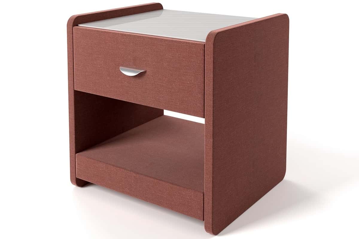 Фото дизайнерской прикроватной тумбы Сонум Люкс 1 с ящиком