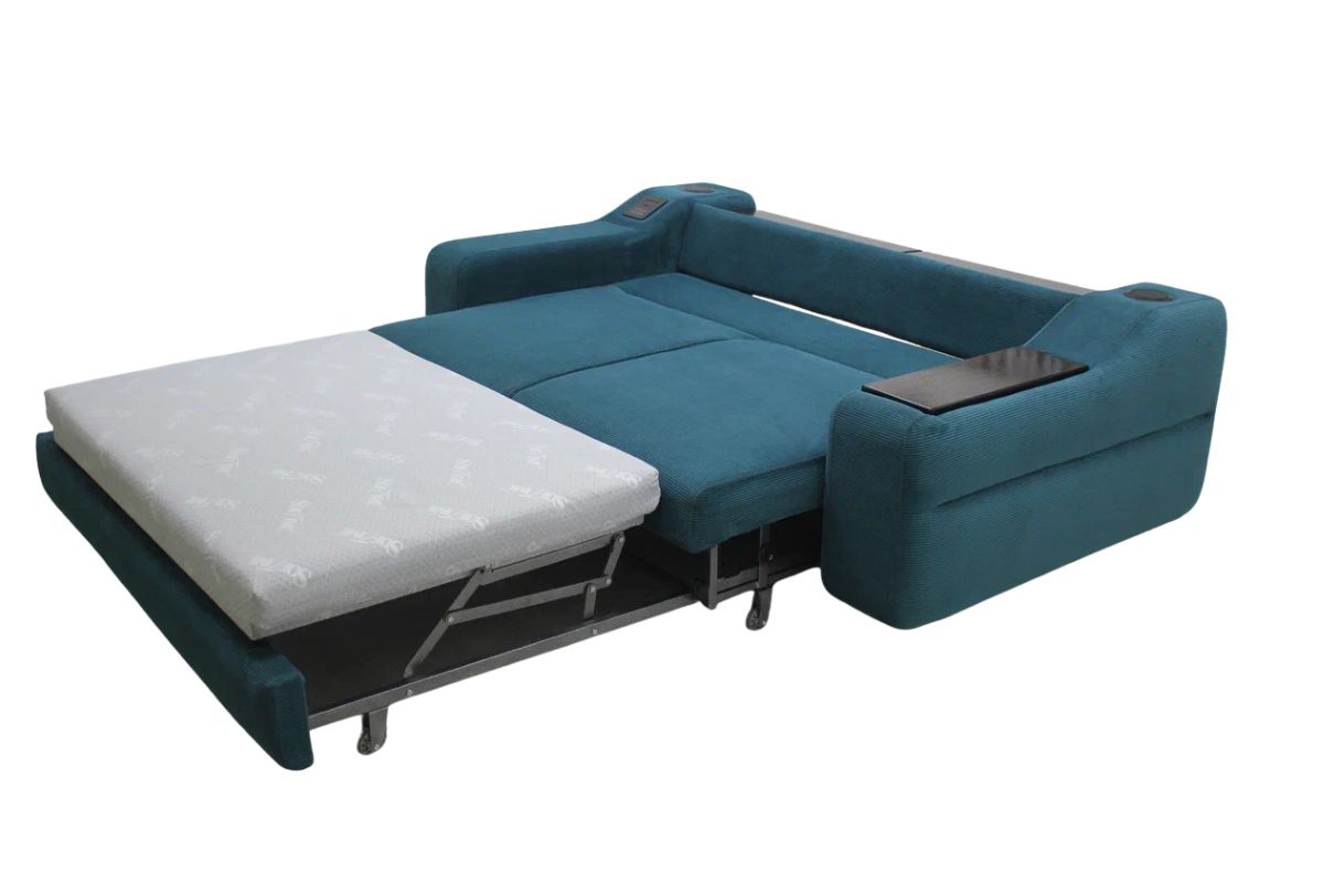 Выкатной диван кровать Марко с широкими подлокотниками — фото спального места