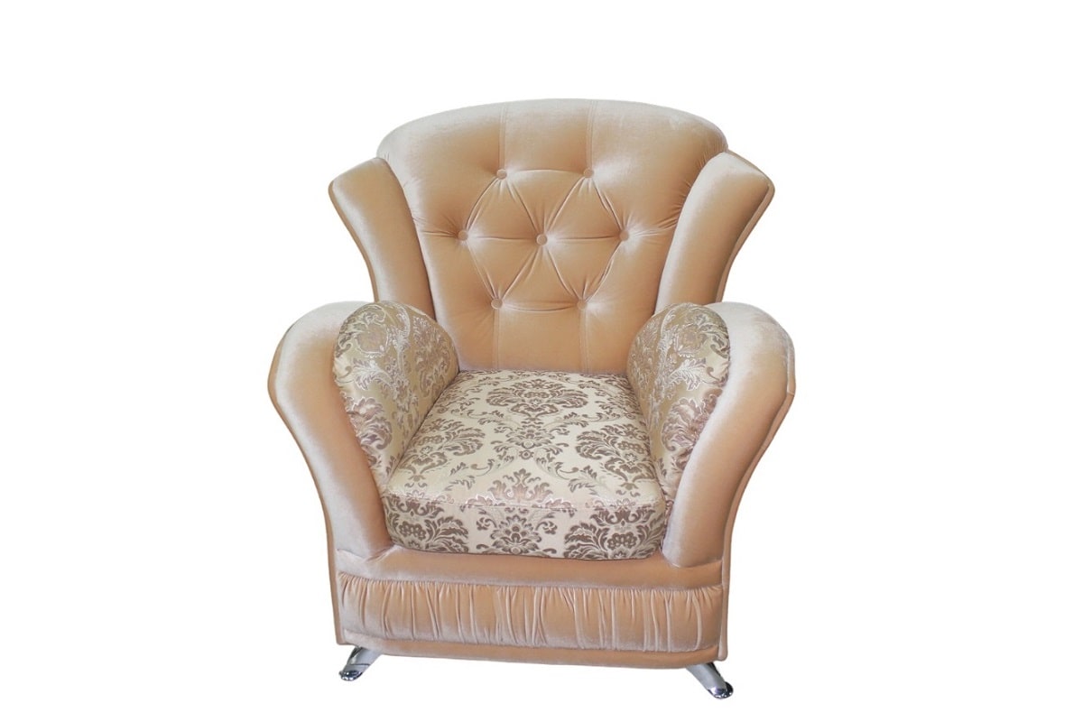 Мягкое кресло для отдыха Лера с подушками на подлокотниках  